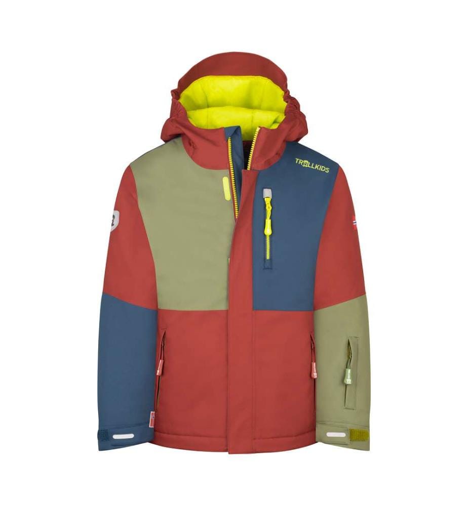 Veste isolée imperméable - rouge carmin/vert saule/bleu mystique
