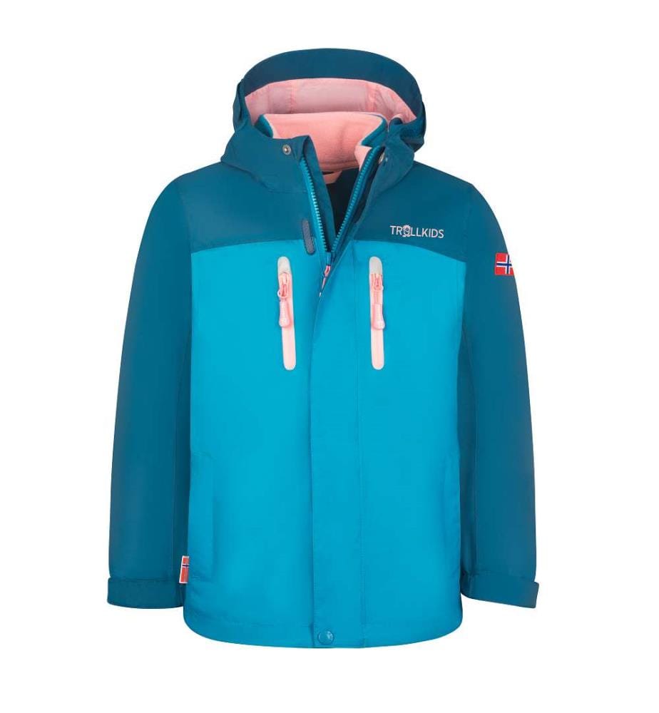 Veste imperméable 3 en 1 Bryggen - Madeira Blue & Harbor Blue & Peony Rose
