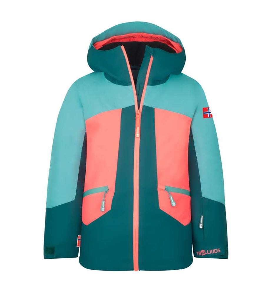 Veste isolée imperméable - essence de minuit/sarcelle poussiéreuse/rose corail