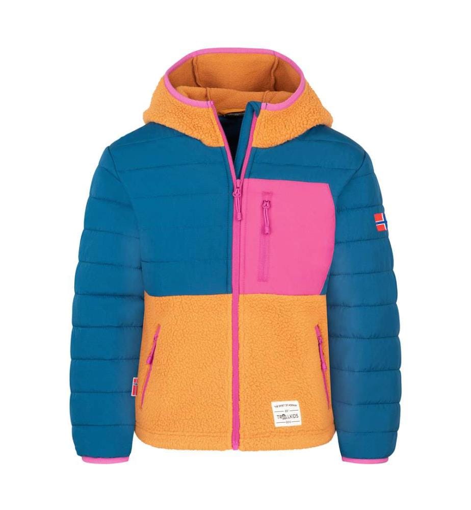Veste polaire hybride - amande/bleu madère/baies vives