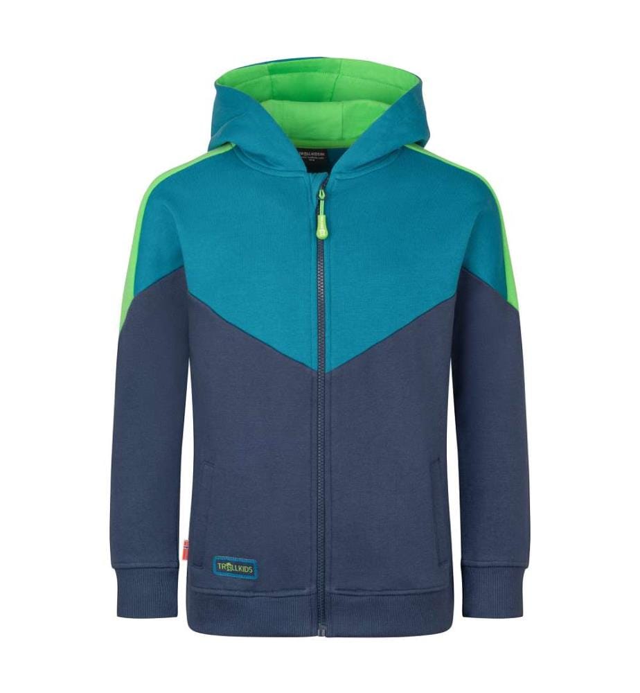 Veste de survêtement à capuche - bleu mystique/marine foncé/vert frais