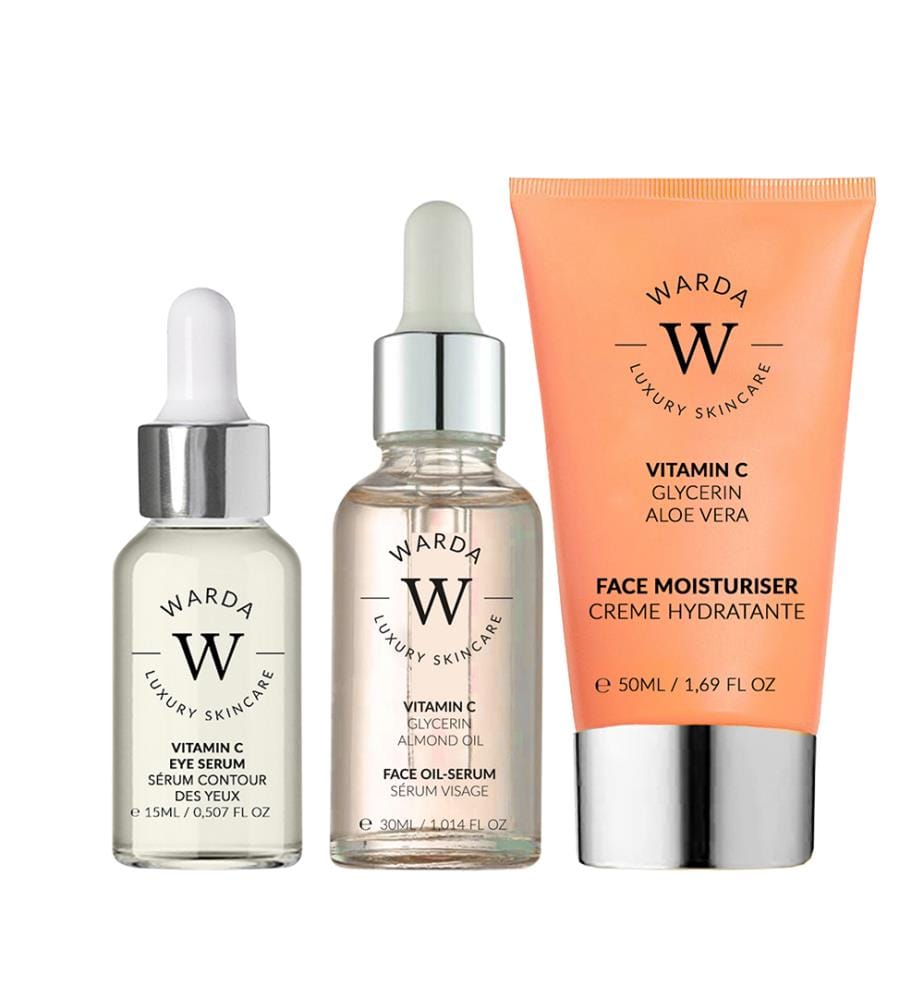 Coffret Éclat Glowing Glory Vitamine C (Sérum Huile + Sérum Yeux + Crème) - 50ml + 15ml + 30ml