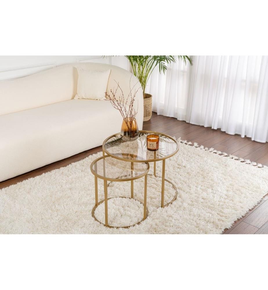 Ensemble de tables basses - Or / Bronze