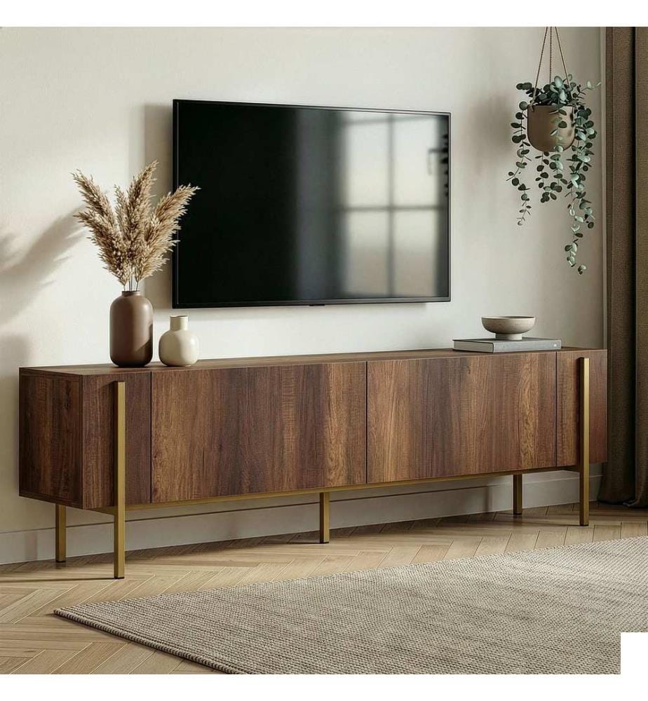 Meuble TV - Barok Noyer / Or