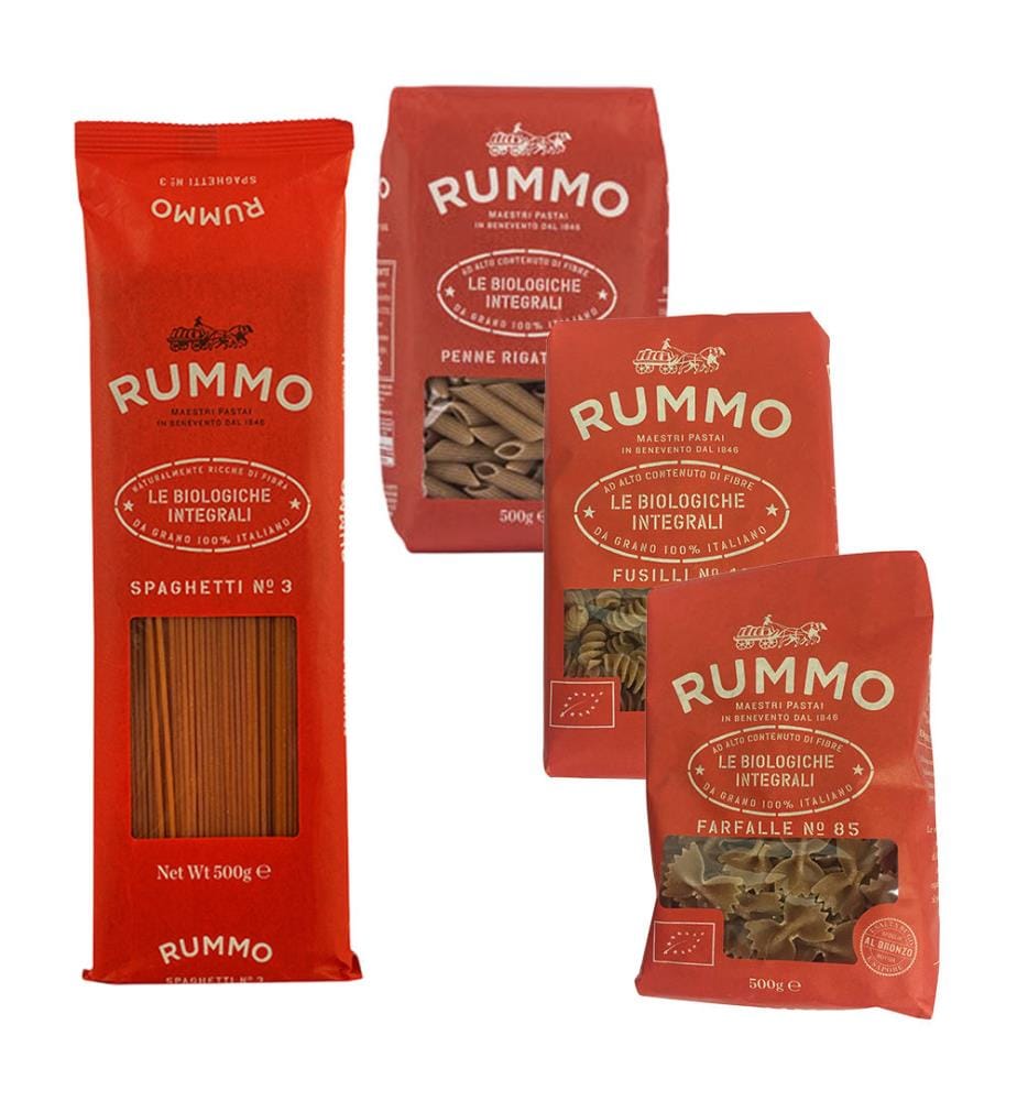 Rummo Ensemble de Sachets de Pâtes (3 x Spaghetti, 3 x Farfalle, 3 x Fusilli, 3 x Penne) - 12 x 500 g