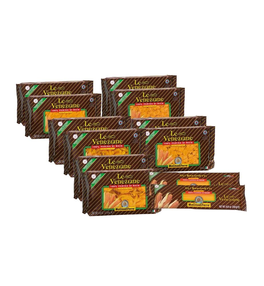 Le Veneziane Ensemble de Sachets de Pâtes - 12 x 150 g