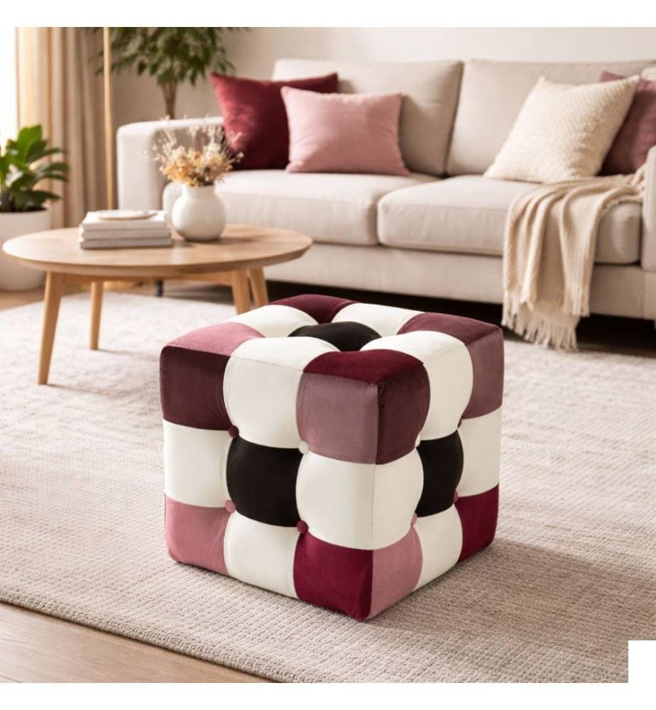 Pouf Patchwork v2 - Multicolore
