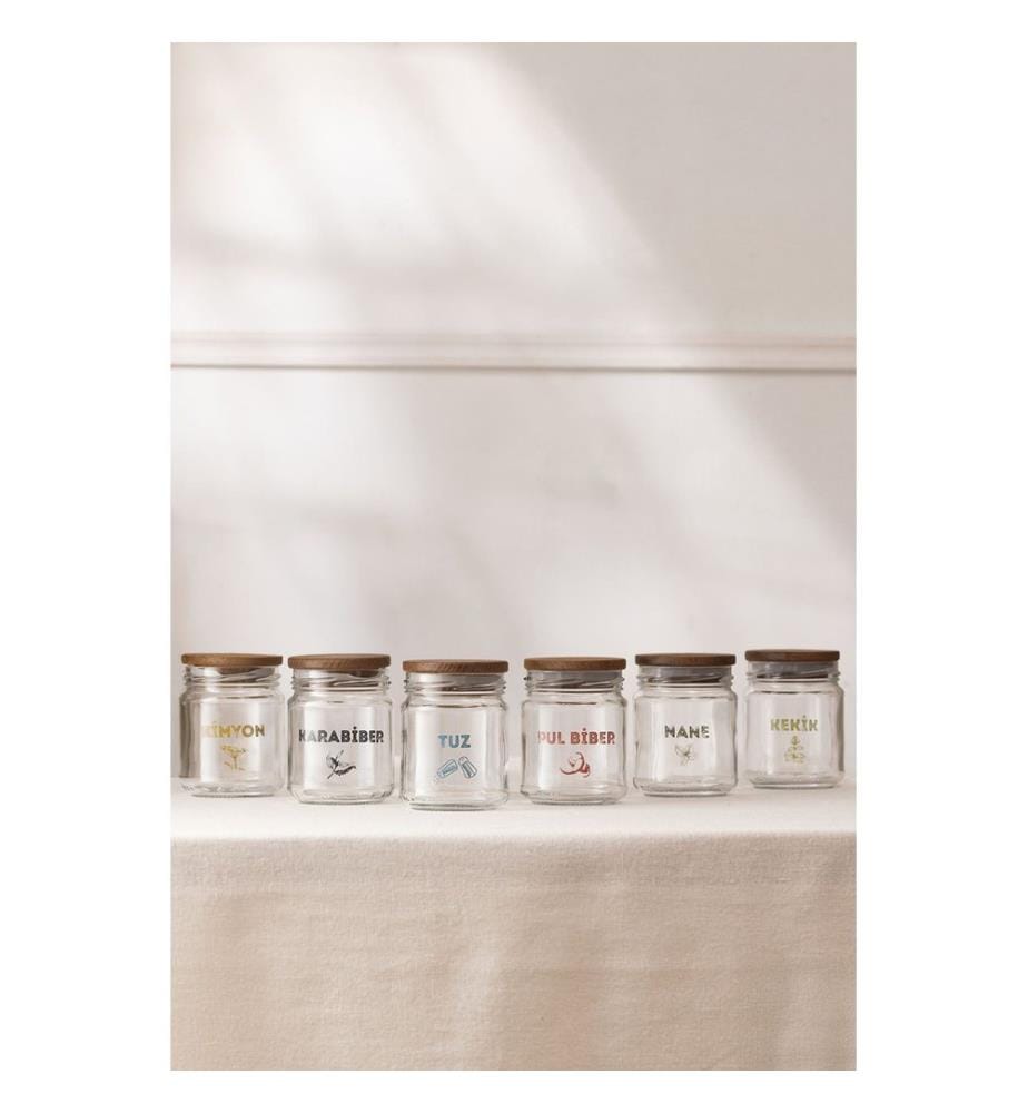 Lot de pots à épices (6 pièces) - Transparents