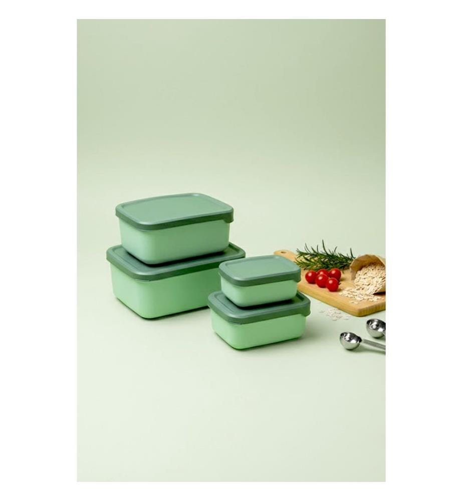 Lot de boîtes de rangement (4 pièces) - Vert