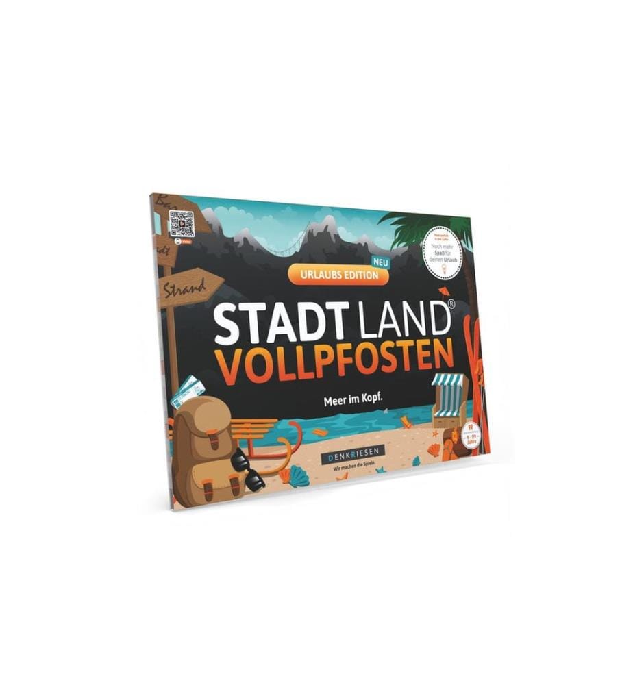 Denkriesen Jeu de société Stadt Land Vollpfosten A4 Bloc Édition Vacances -DE-
