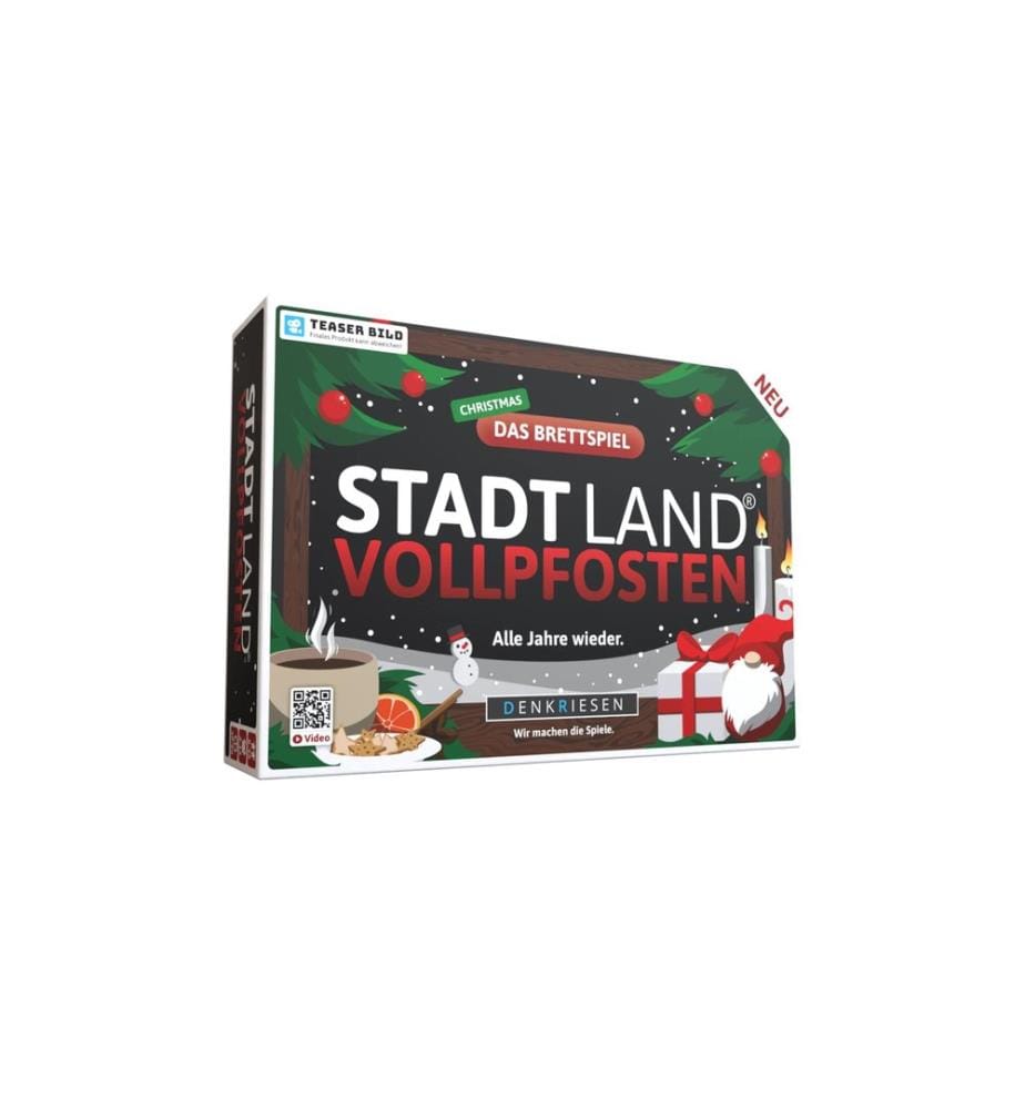 Denkriesen Jeu de société Stadt Land Vollpfosten + Extension Christmas