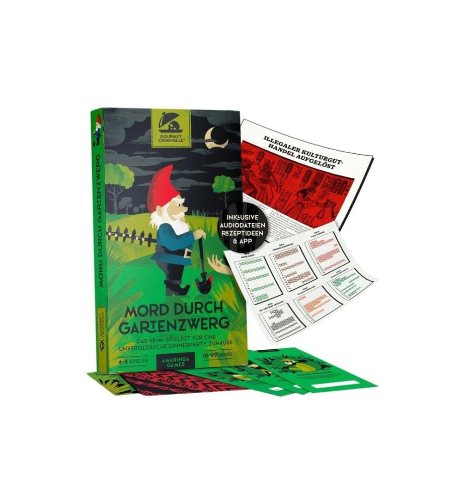 Gourmet Jeu de société Criminelle Mord durch Gartenzwerg -DE-