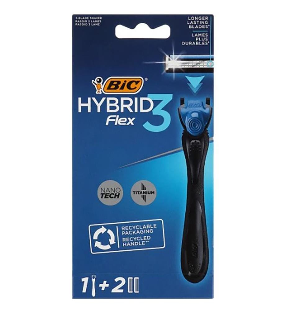 10 rasoirs pour homme avec 2 lames de rechange Hybrid Flex  3 lames