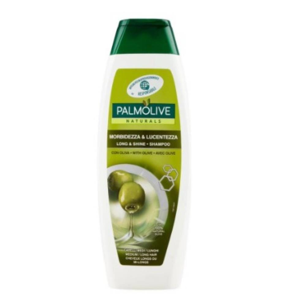 12 flacons de shampoing liquide 350 ml à l'olive  cheveux longs ou mi-longs