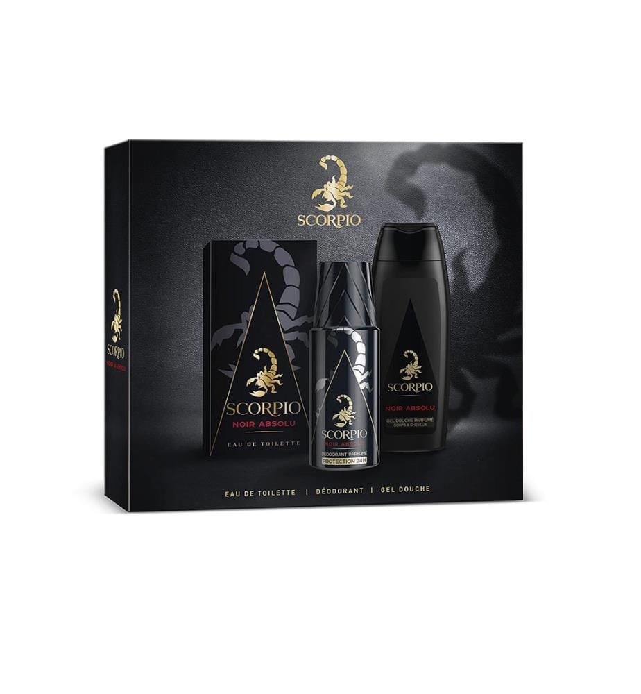 Coffret 12 pièces Scorpio « Vertigo »  Eau de toilette 75 ml + déodorant 150 ml + gel douche 250 ml