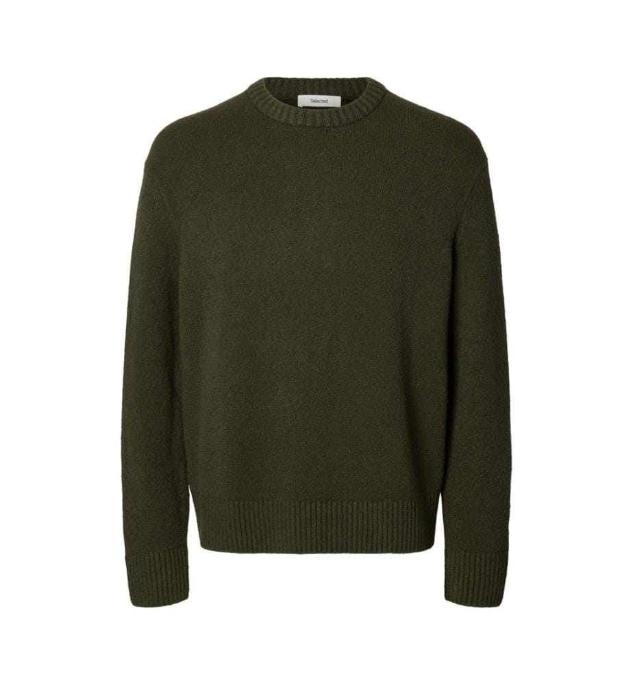 Pull col rond - Vert nuit