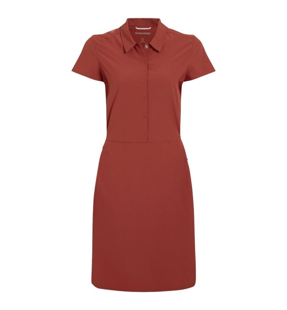 Craghoppers - Robe unie manches courtes style chemise PRO - Femme