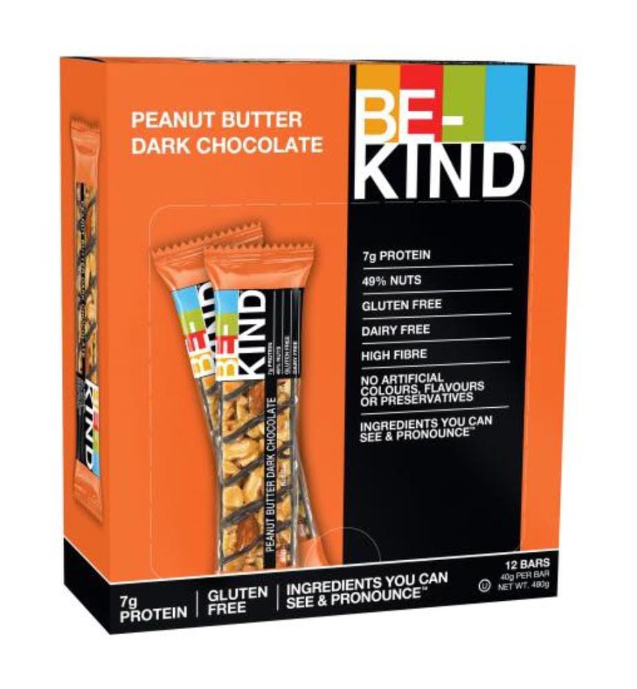 Barre au beurre de cacahuètes & chocolat noir - 12 x 40g