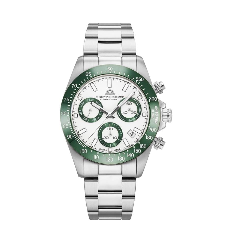 Montre à Quartz Grand Mont Ceramic - Blanc & Argent - 46 mm