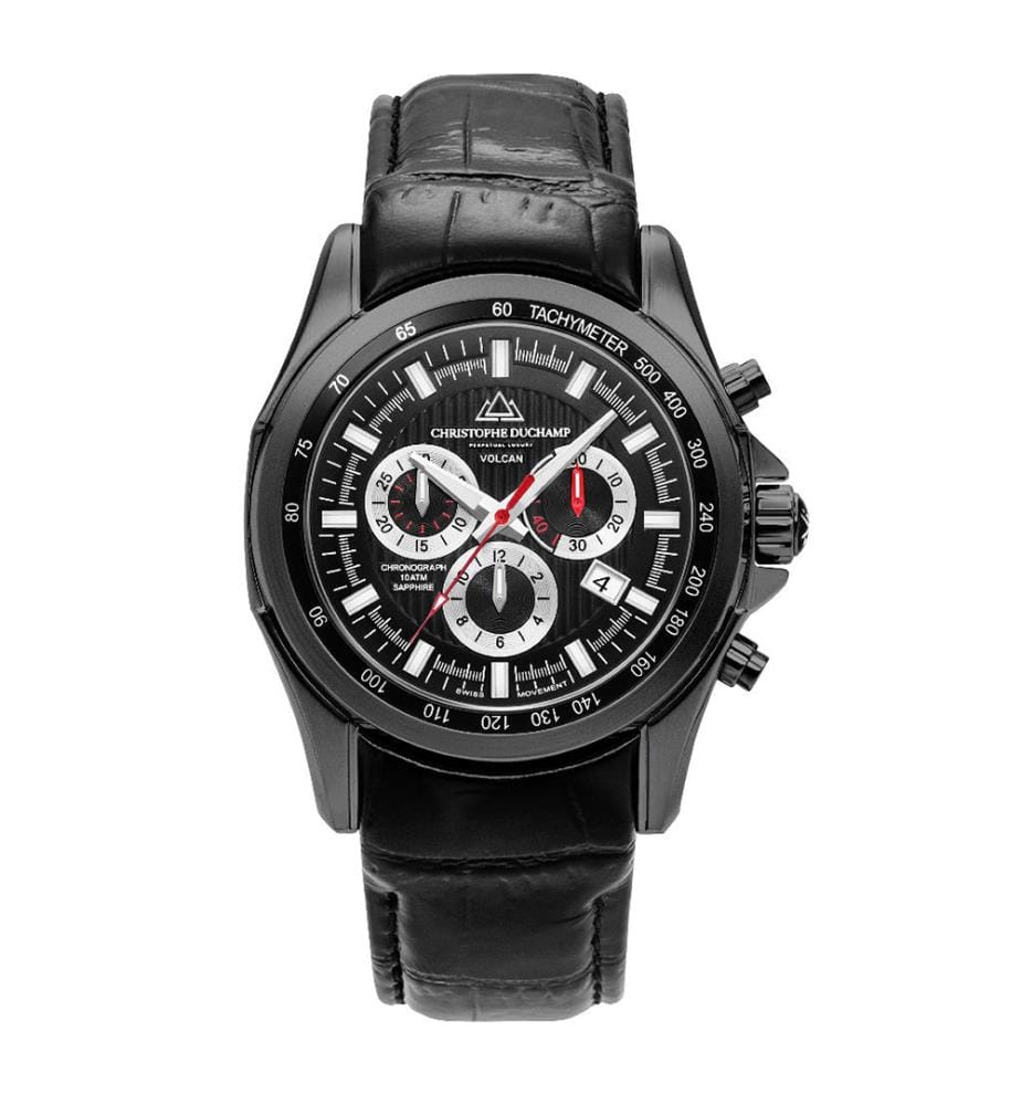 Montre à Quartz Volcan - Noir - 44 mm
