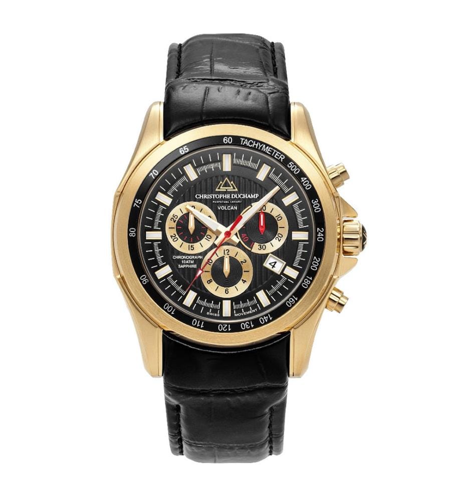 Montre à Quartz Volcan - Noir - 44 mm