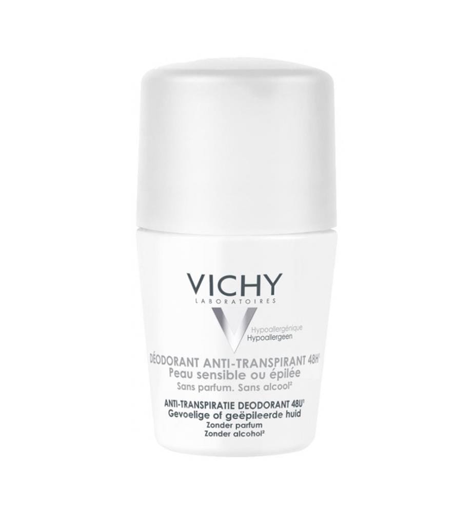 Déodorant anti-transpirant 48 h, roll-on, bouchon blanc, 50 ml