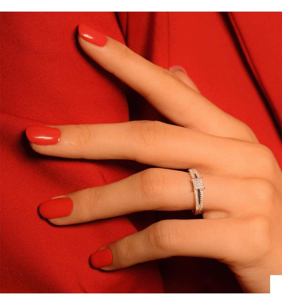 Bague Mon bonheur - Or Blanc 375/1000