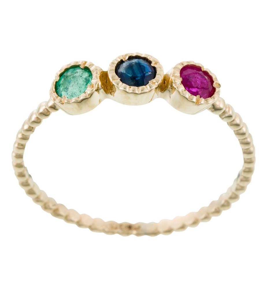 Bague Trio Précieux - Or Jaune 375/1000