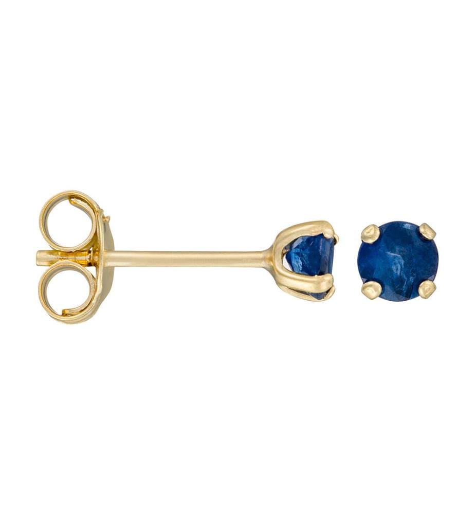 Boucles d'Oreilles Little Blue - Doré et Bleu Foncé