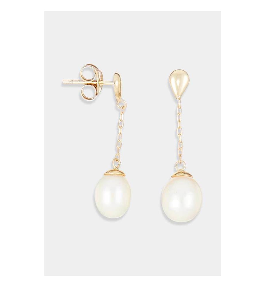 Boucles d'Oreilles Aueri - Or Jaune 375/1000 et Perle