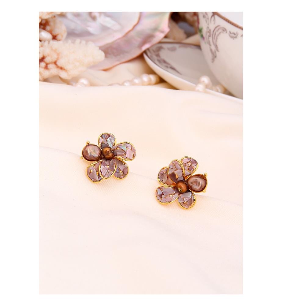 Boucles doreilles en cristal et perles