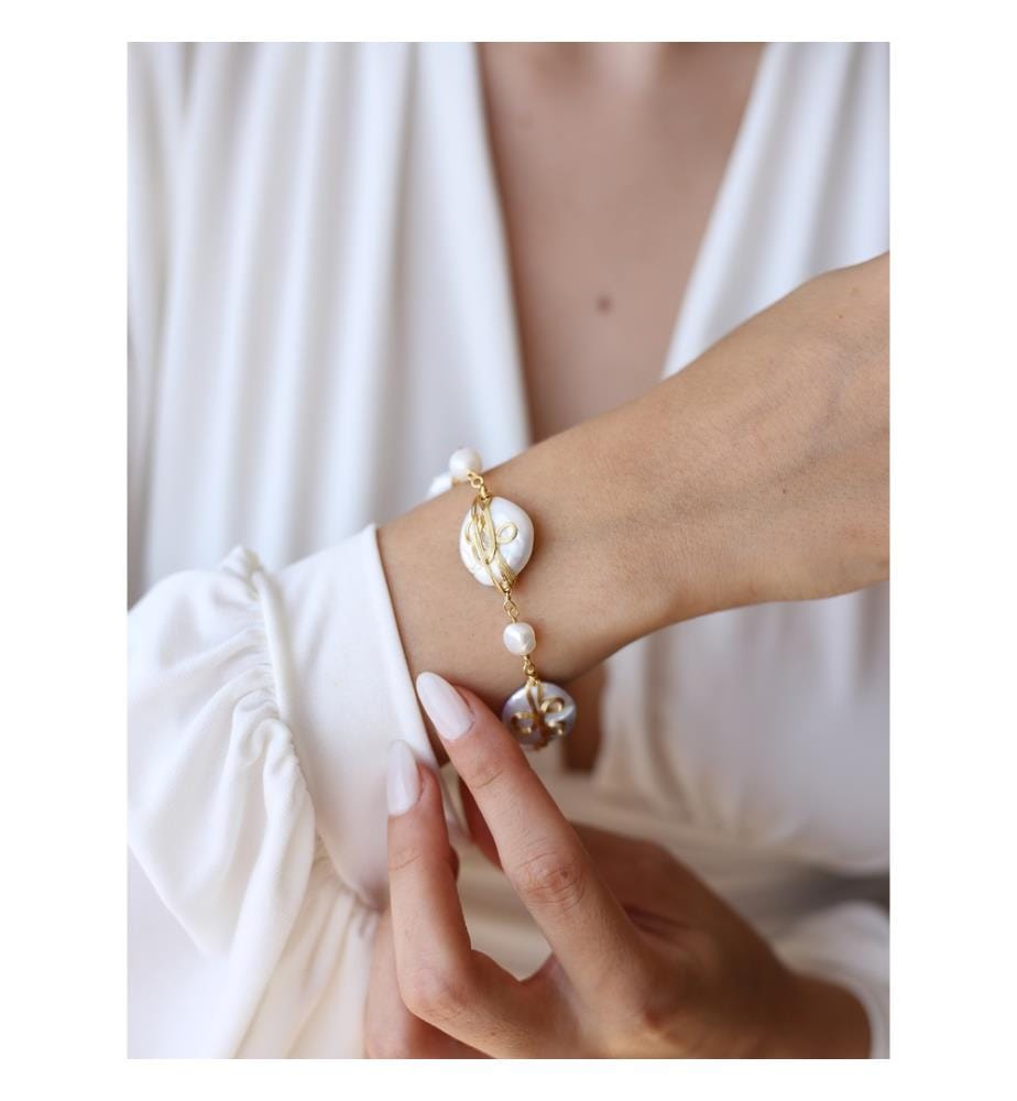 Bracelet en Perles - Blanc