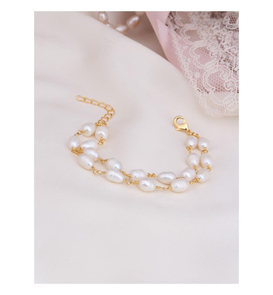 Bracelet en Perles - Blanc