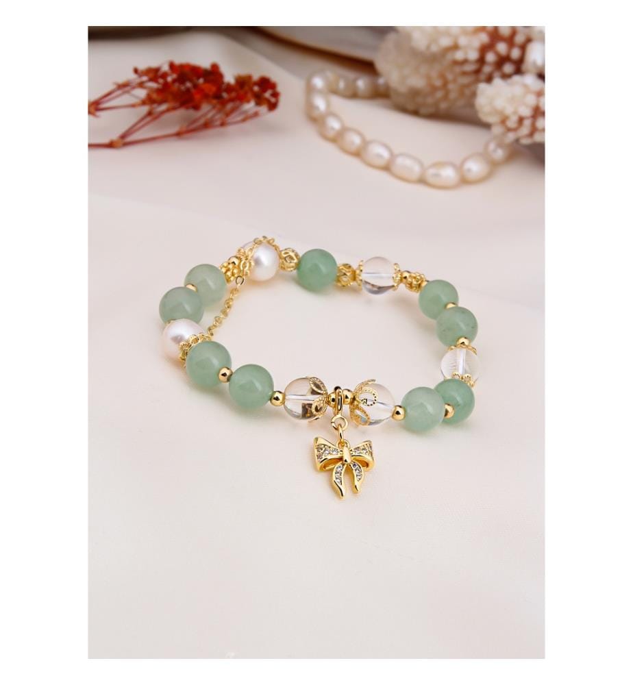 Bracelet Zircon et Perles - Multicolore