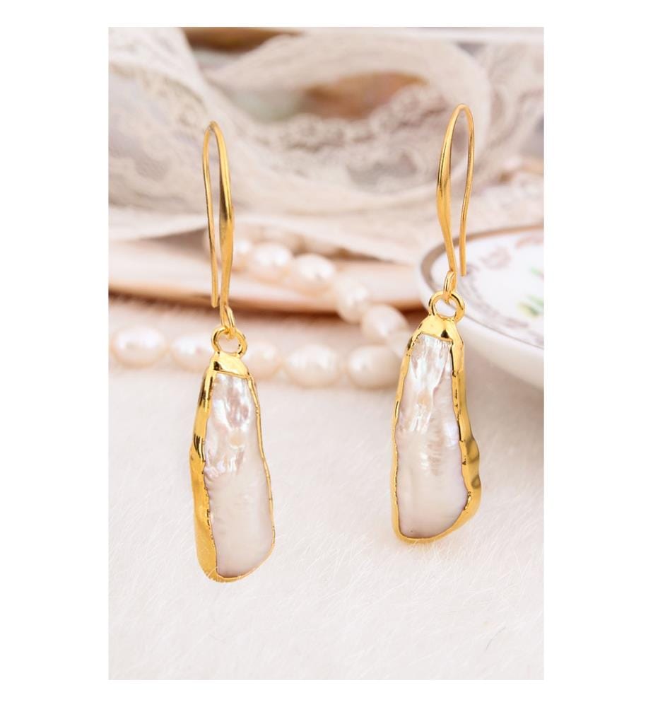 Boucles d'Oreilles Perles - Blanc