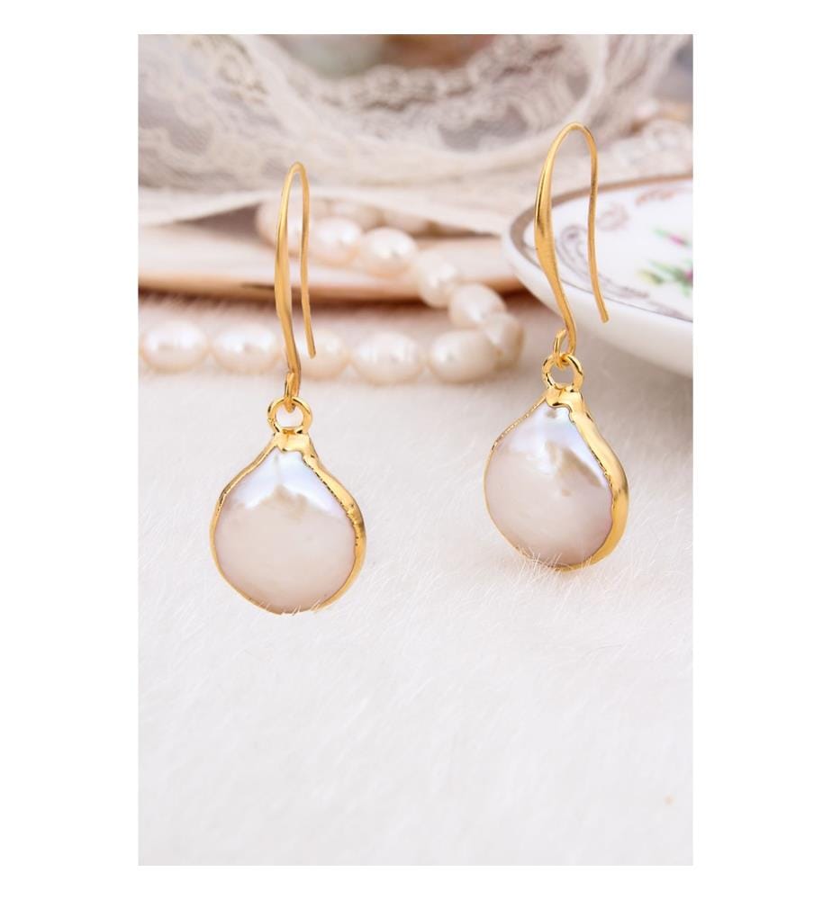 Boucles d'oreilles Nacre - Blanc