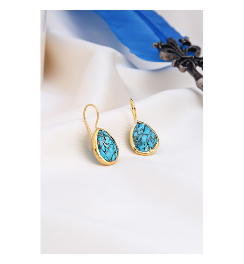 Boucles d'oreilles Turquoise - Bleu