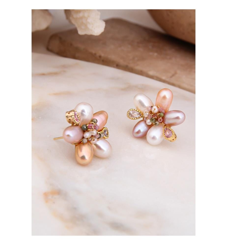 Boucles d'oreilles en perles - Mélange de couleurs