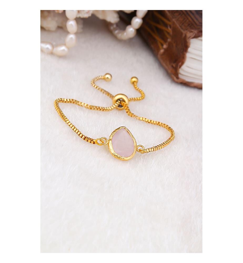 Bracelet en quartz rose - Rose
