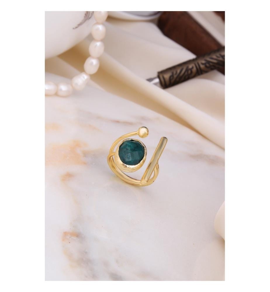 Bague en agate - verte