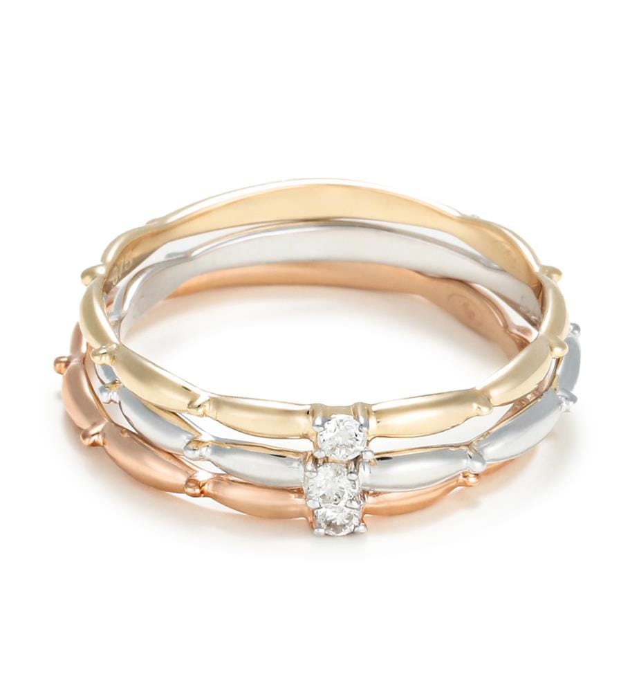 Bague Love for 3 - Or Tricolore 375/1000