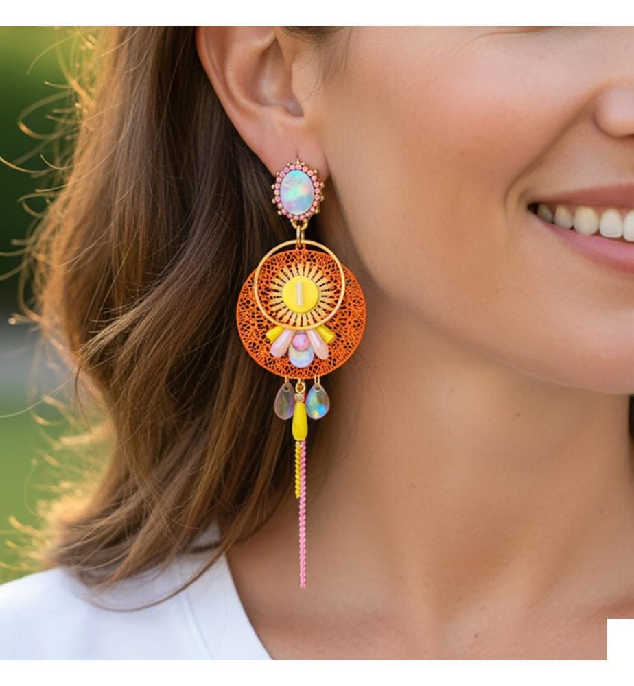 Boucles d'oreilles - Orange