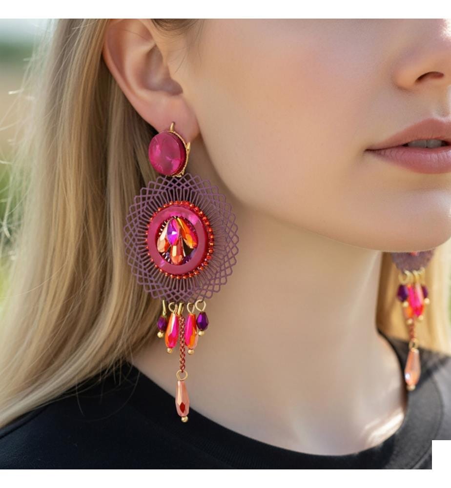 Boucles d'oreilles - Prune
