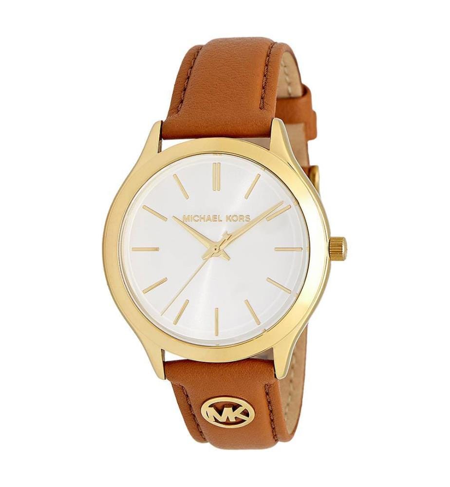 Montre Slim Runway - Doré et marron