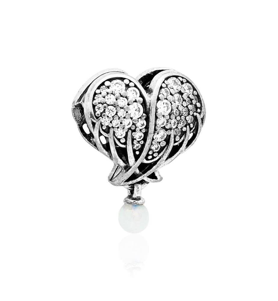 Charm Cur & Ailes dAnge Scintillantes - Argent 925/1000e