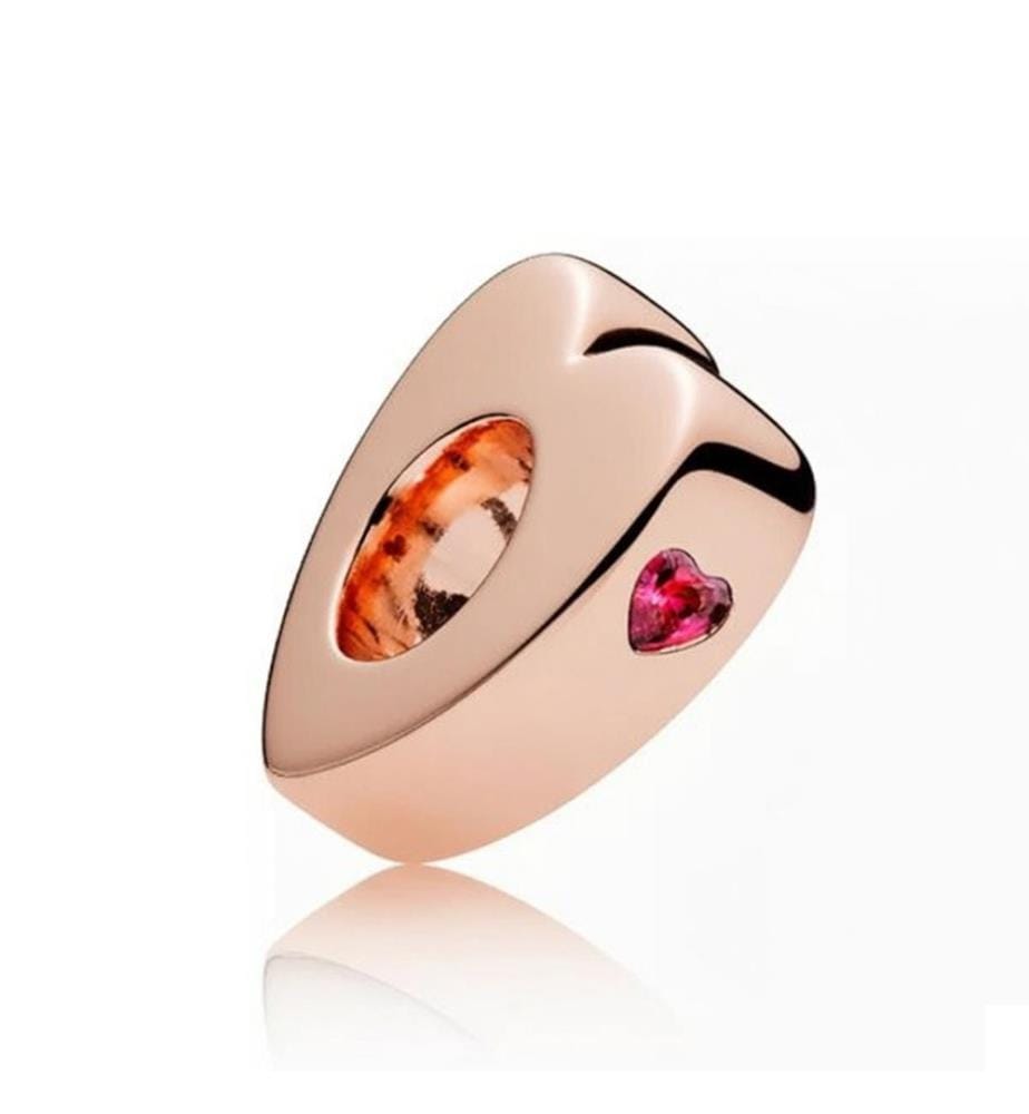 Charm You & Me Entretoise en Cur - Rouge et Rose