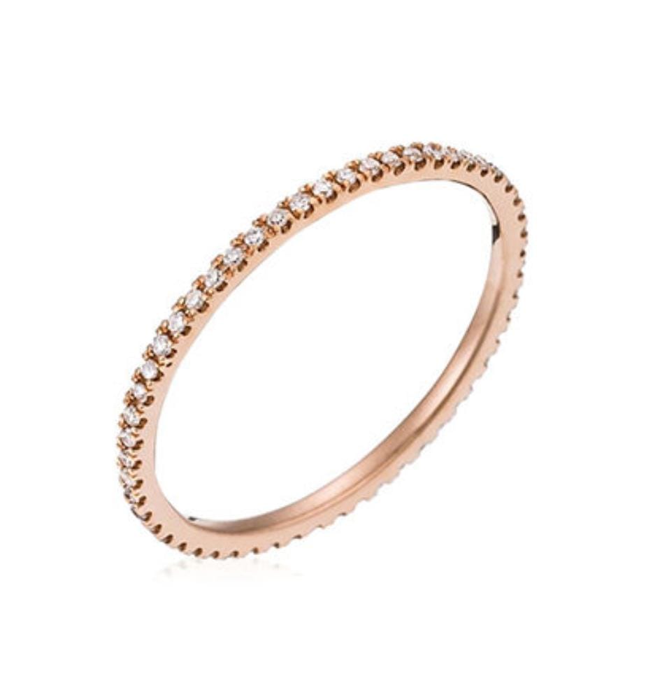 Bague Paris Vendome Belle Alliance Tour Complet Doré Rose