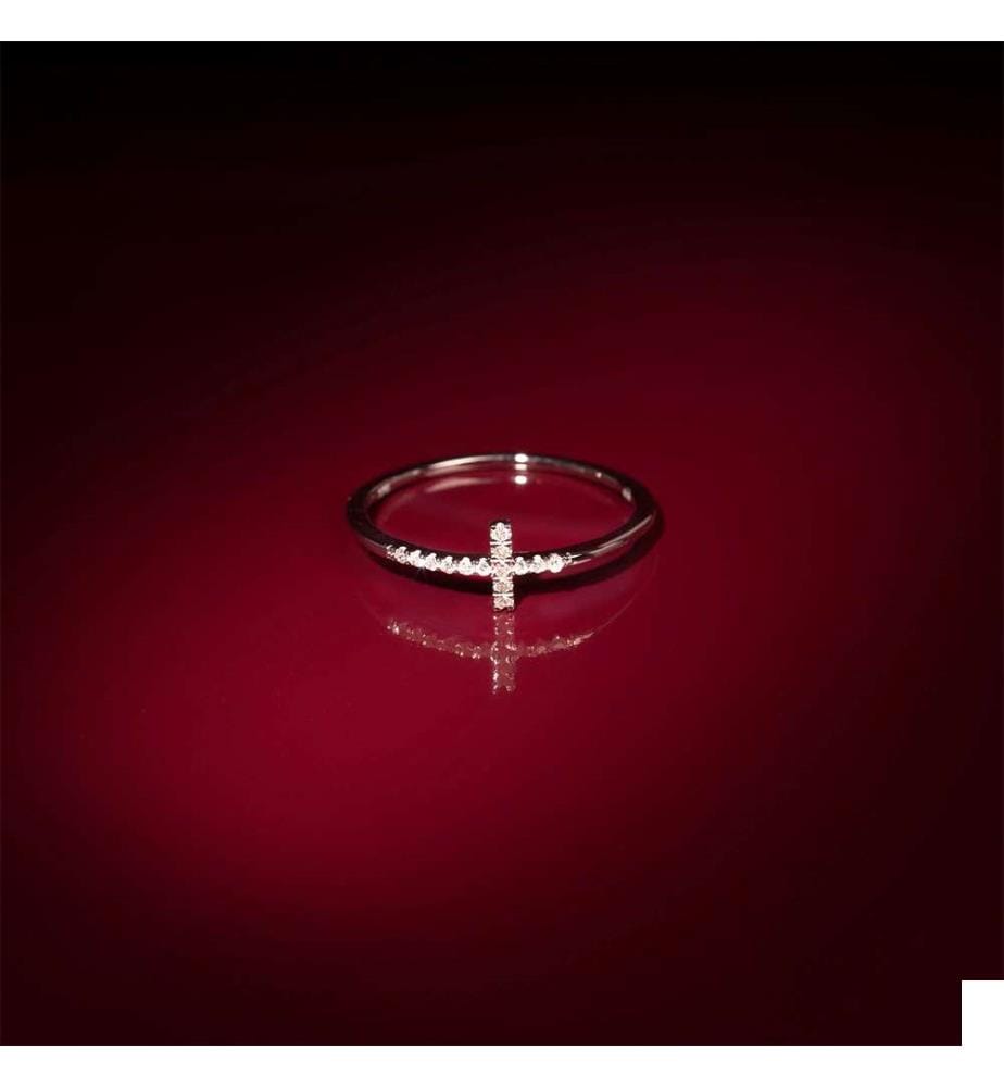 Bague Christiane - Or Blanc 375/1000