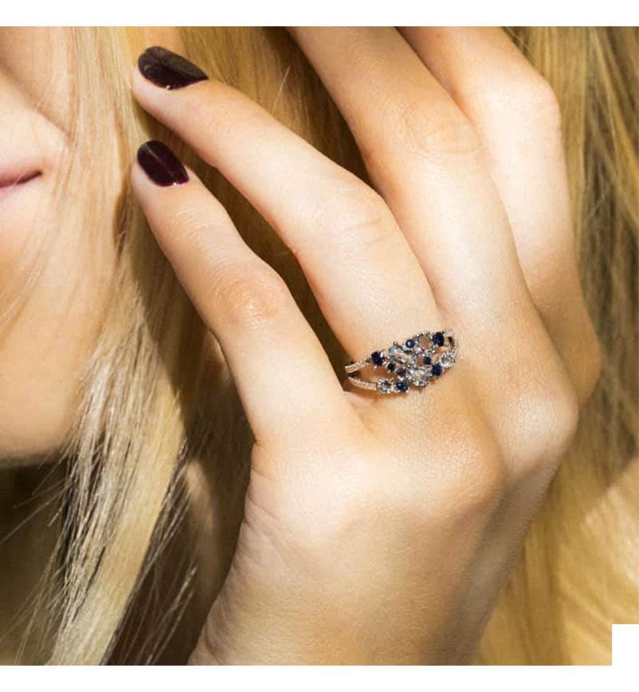 Bague Saphir Elixir - Or Blanc 375/1000