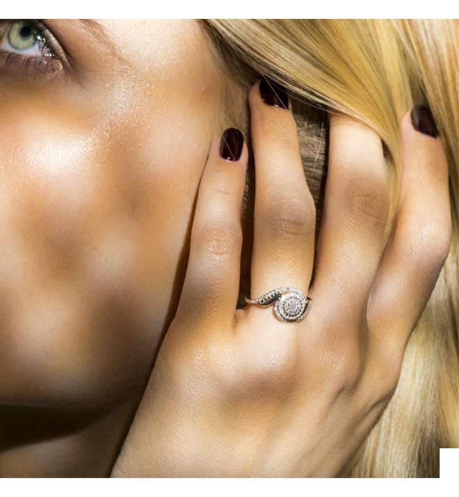 Bague Je dis Oui! - Or Blanc 375/1000
